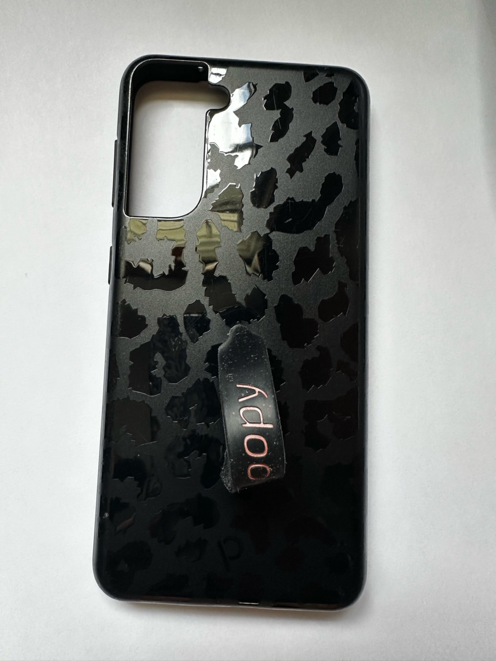 Loopy Case Samsung Galaxy S21 Black Leopard Phone Case